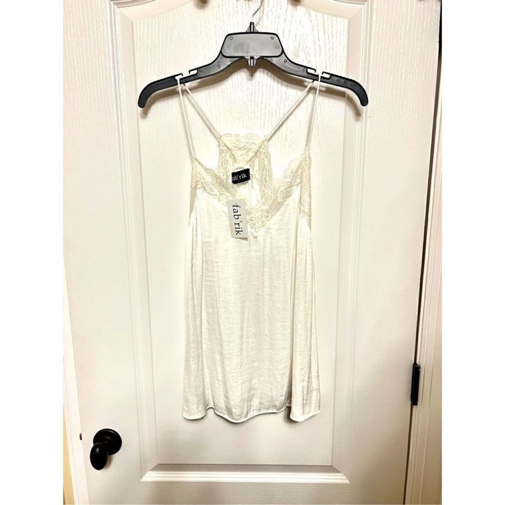 New Fabrik white lace Racerback Camisole